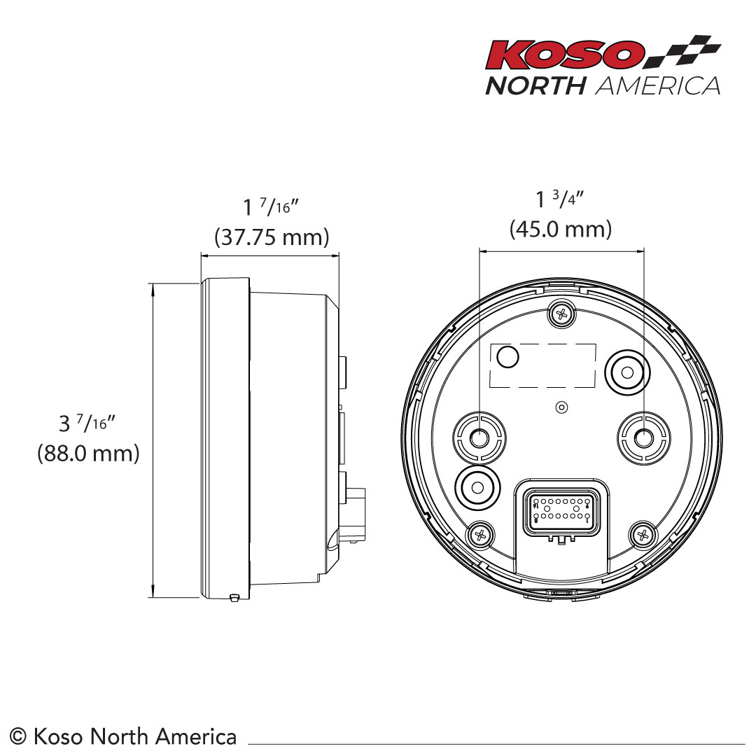 Koso TNT-05 D80 contachilometri multifunzione Harley-Davidson
