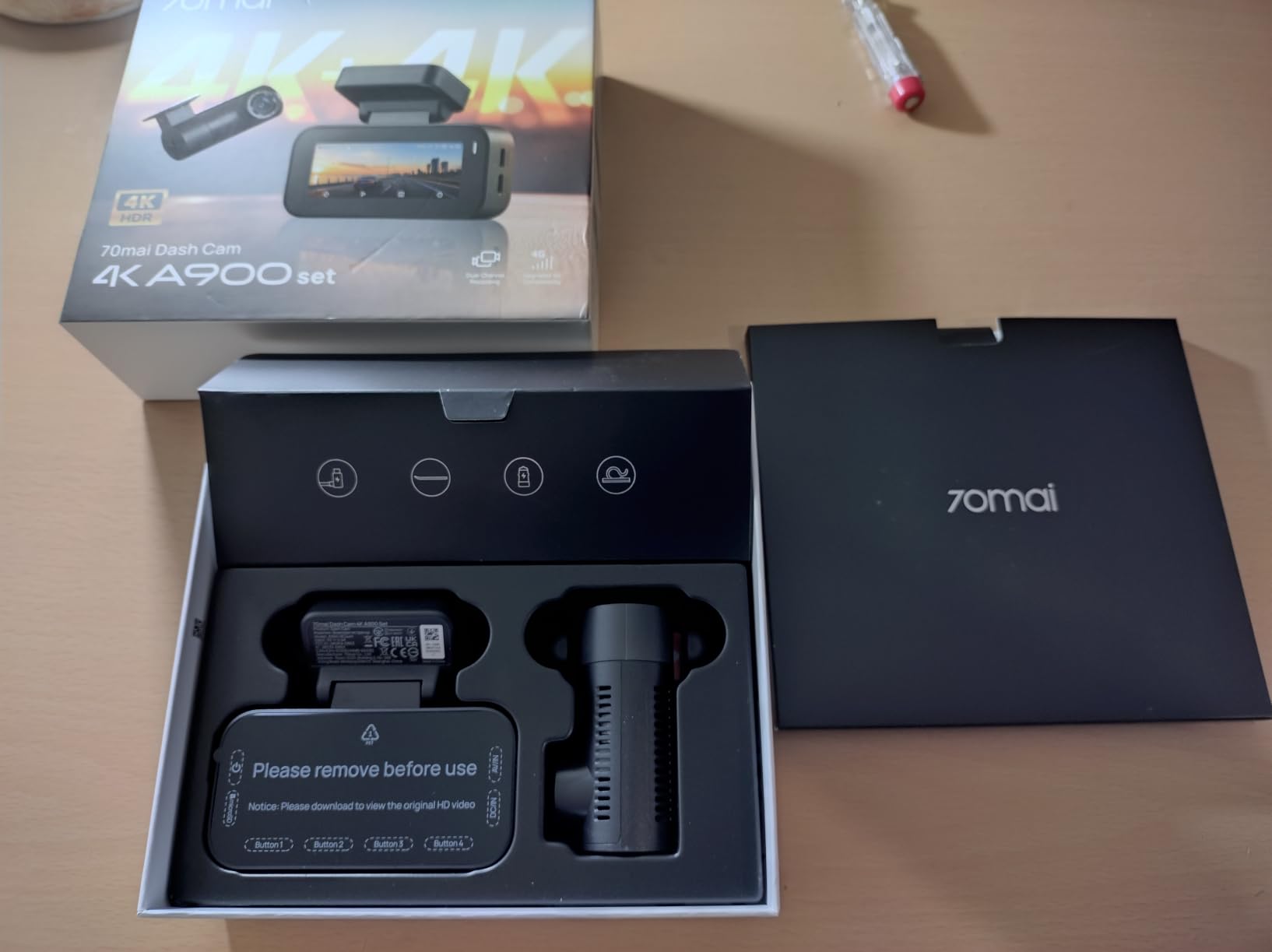 70mai A900 doppia dash cam 4K+4K HDR 64GB