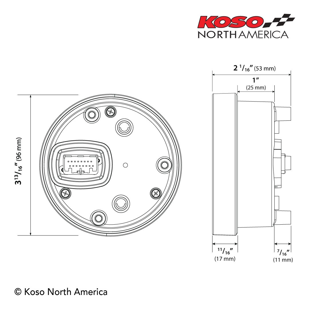 Koso DL-04B Contachilometri Yamaha Bolt 2014+