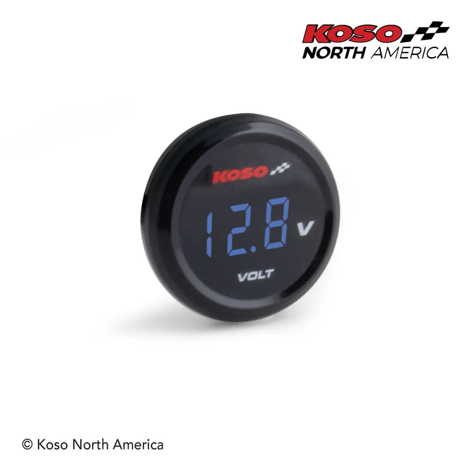 Koso I-Gear voltmetro moto display blu
