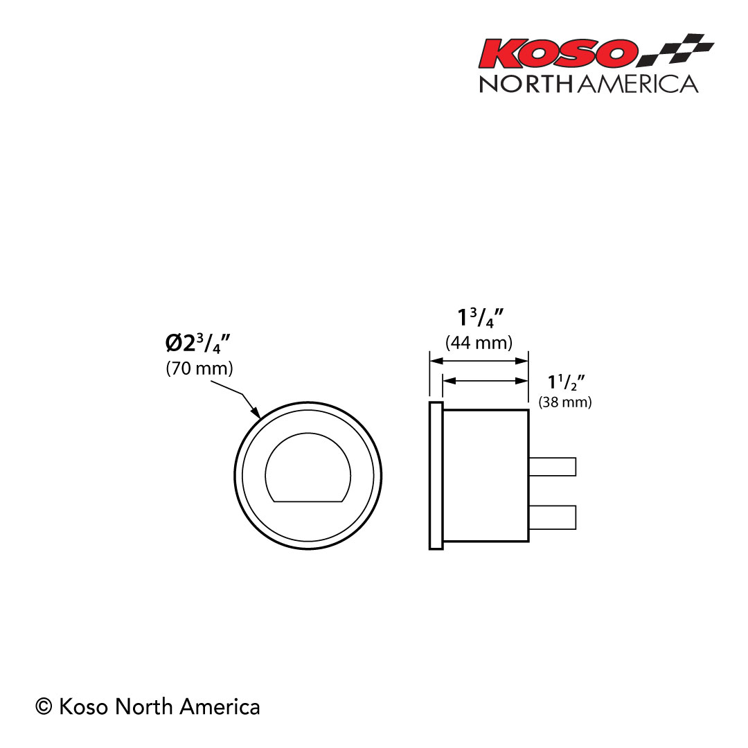 Koso HD-03L kit strumenti LED rossi Harley 2014-2023