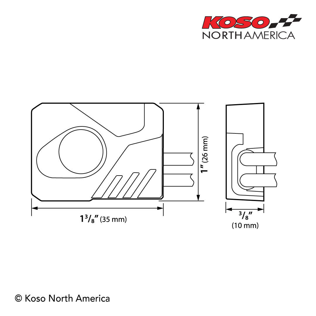 Koso Aurora fari fendinebbia LED alluminio 12V