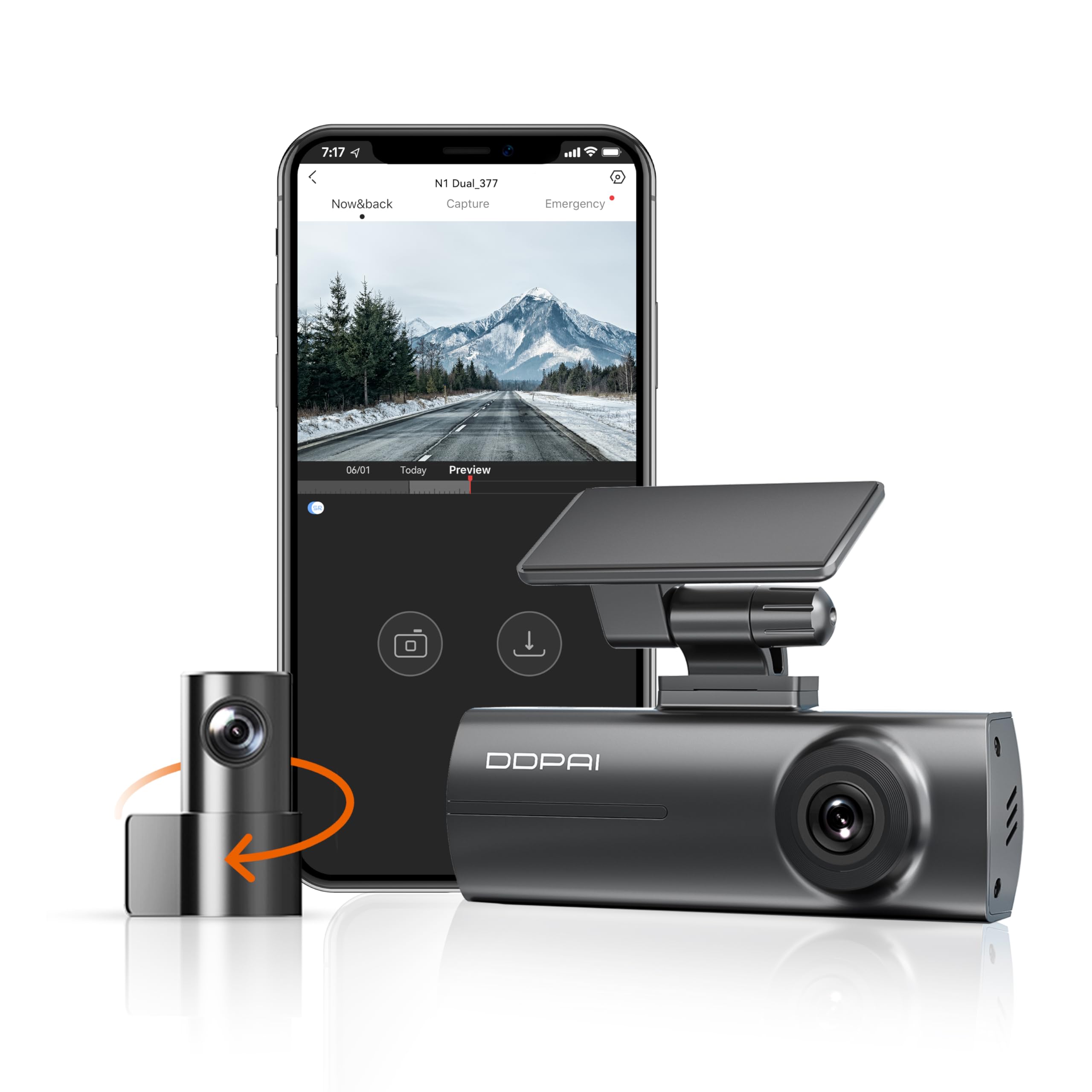 DDPAI N1 Dual dash cam anteriore e posteriore