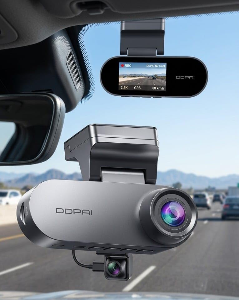 DDPAI N2 Dual dashcam auto 2.5K+1080P visione notturna