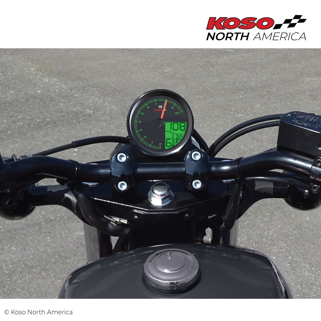 Koso TNT-04 contachilometri multifunzione cornice nera LCD