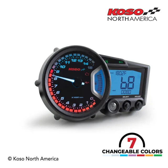 Koso RX-2 GP Style cruscotto multifunzione moto shift-light