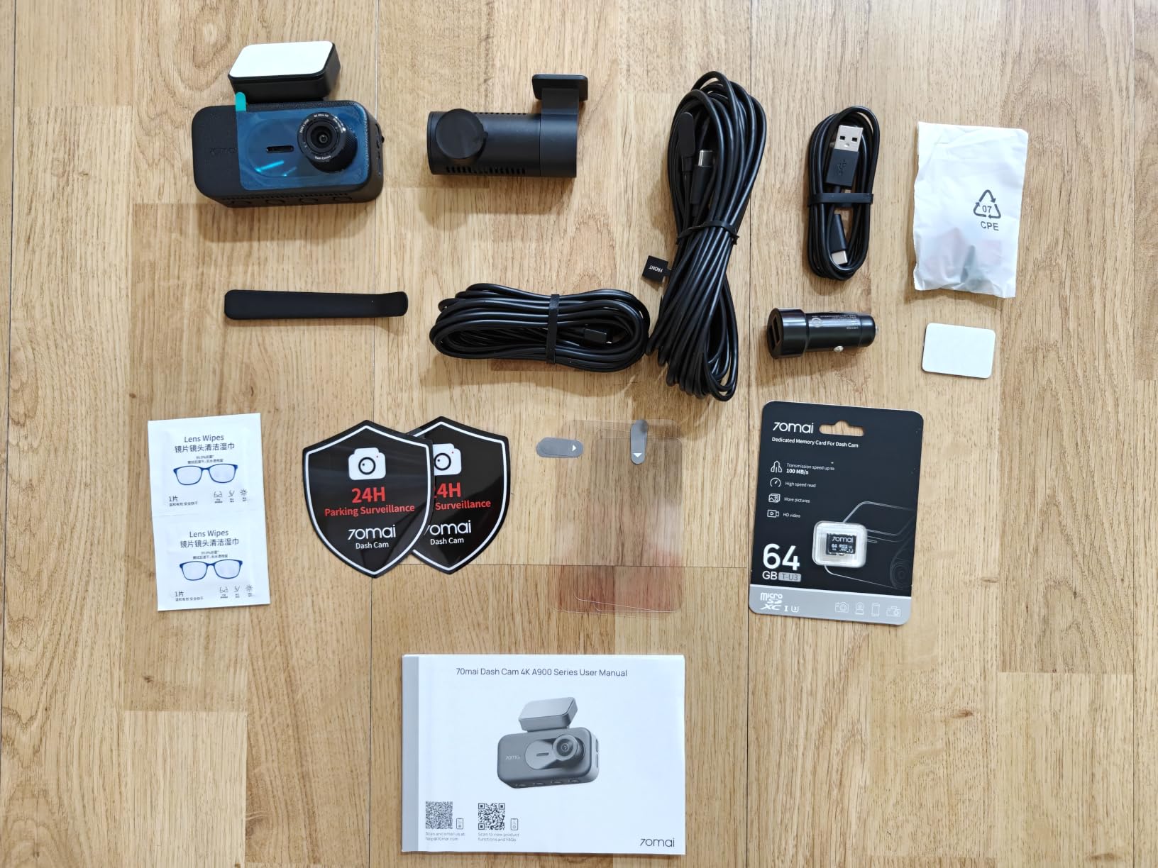 70mai A900 doppia dash cam 4K+4K HDR 64GB