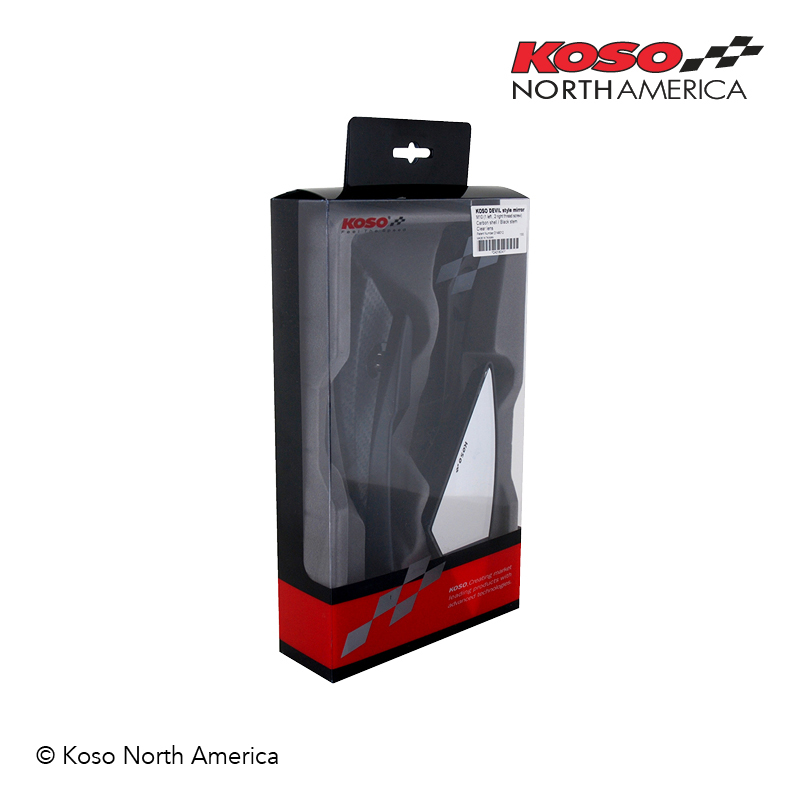 Koso Devils Style specchietti moto M10 carbon look