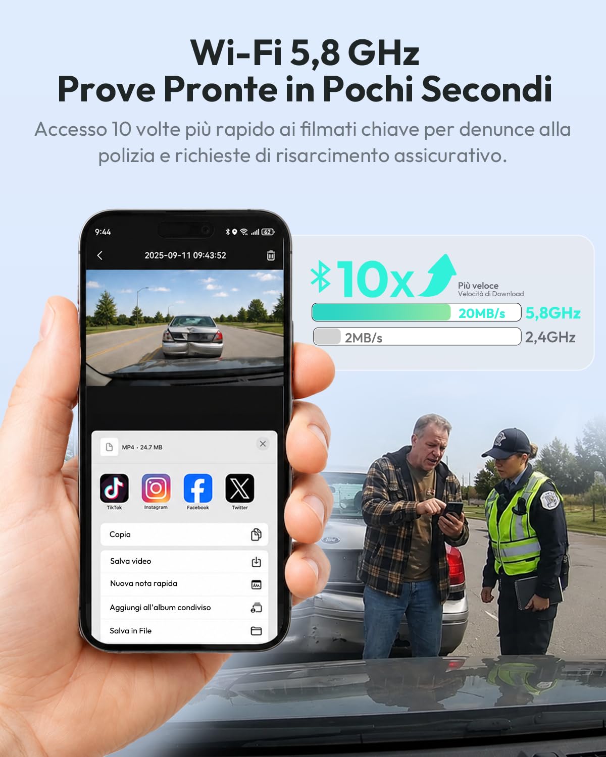 Botslab G300H Plus dash cam 4K fronte e retro 64 GB