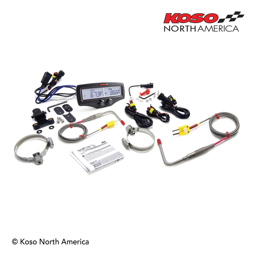 Koso EGT-02R Evo strumento EGT doppio con giri e acqua