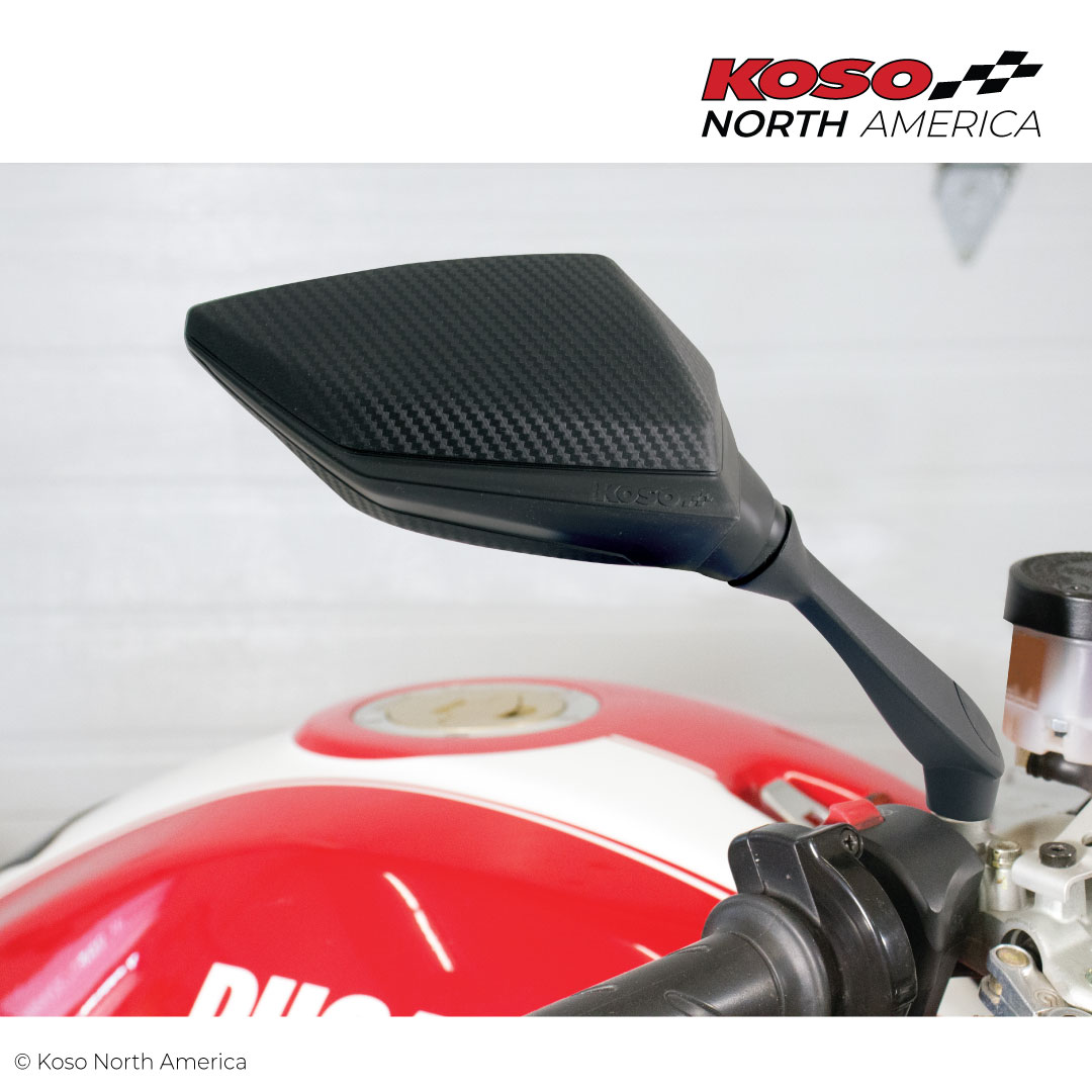 Koso Sprint specchi neri lente trasparente M8 M10