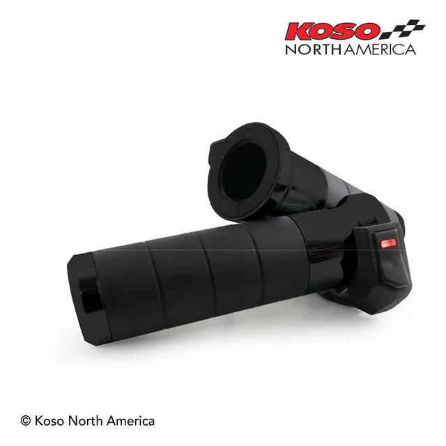 Koso Titan-S manopole riscaldate nere universali 5 livelli