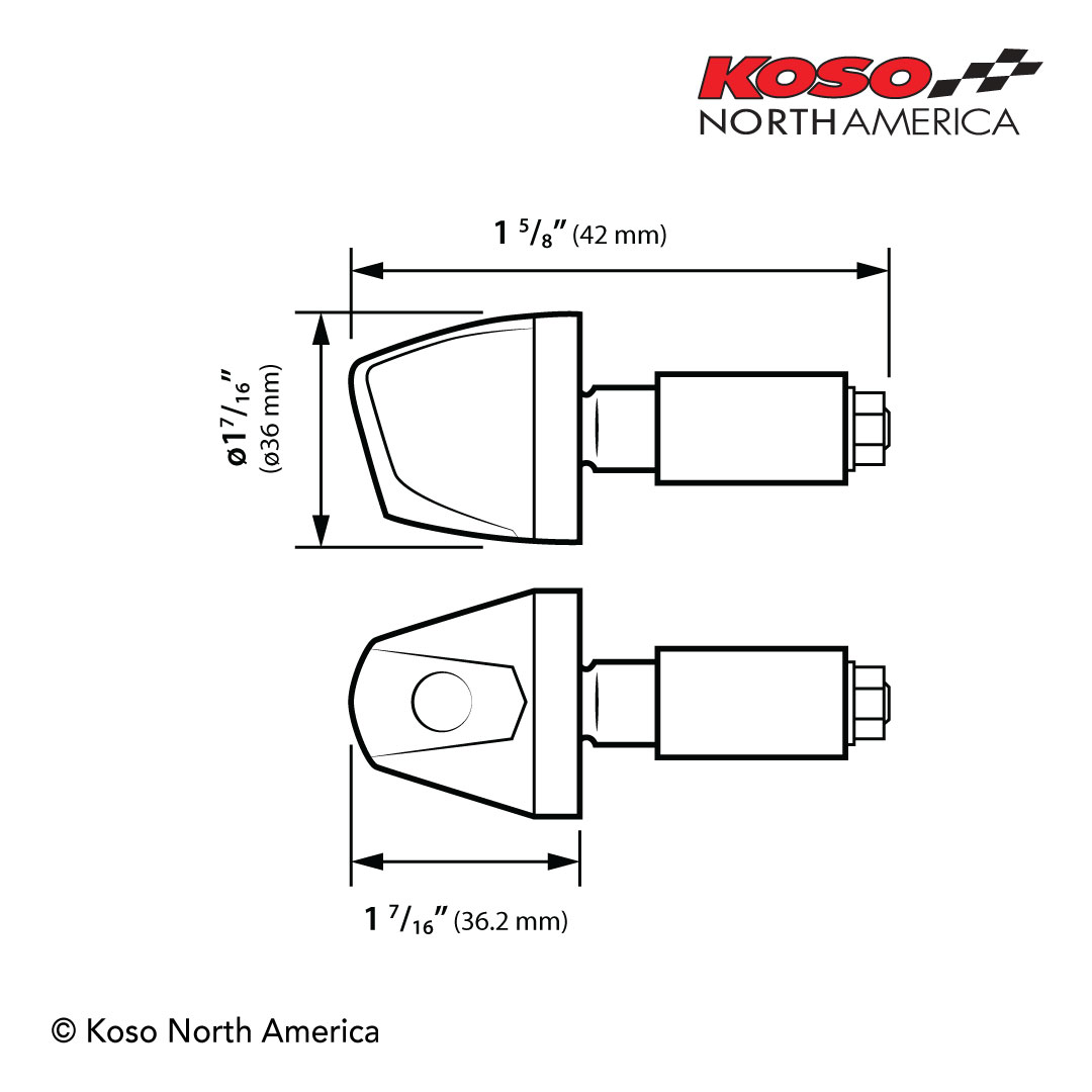 Koso Knight frecce LED manubrio luce ad alta visibilità
