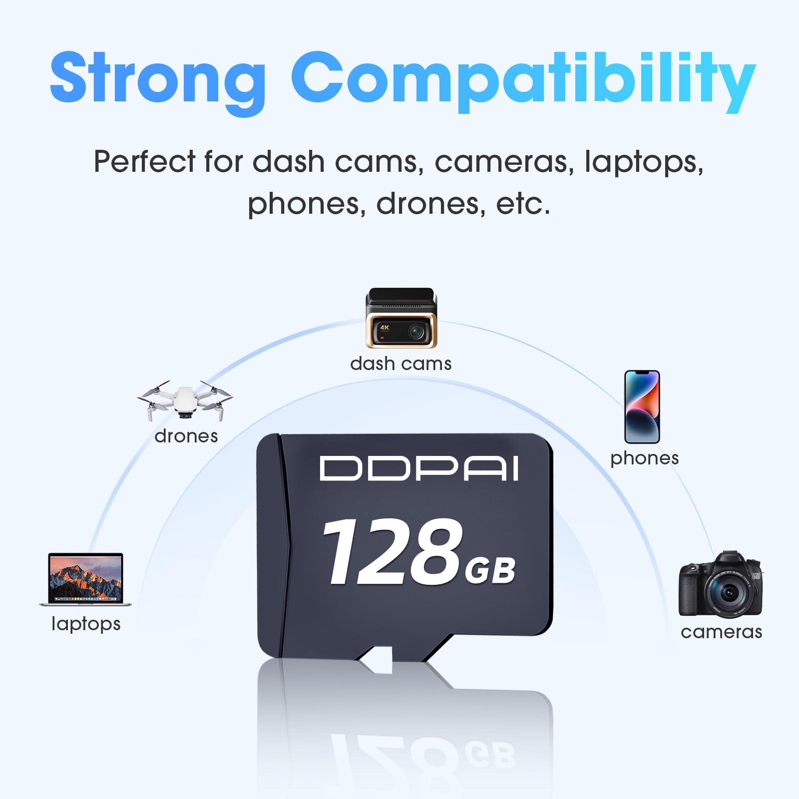 DDPAI 128GB scheda SD 4K U3 V30 A1