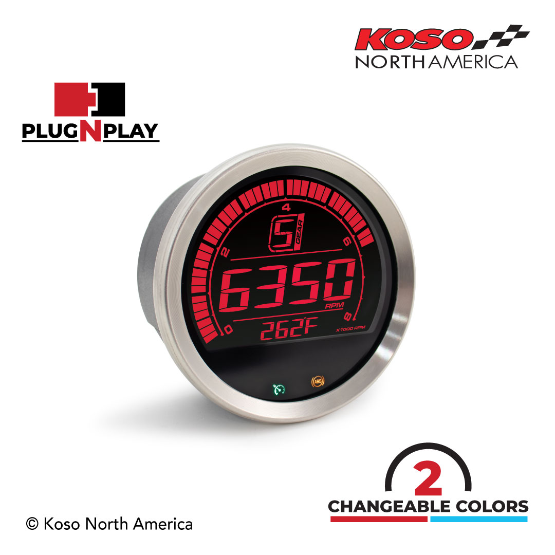 Koso HD-02R contagiri Harley-Davidson ghiera argento