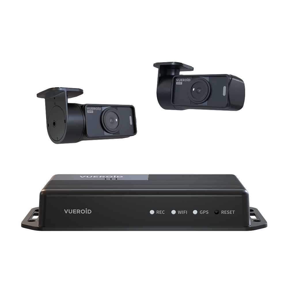 Vueroid D40-Q2 dash cam 2 canali auto