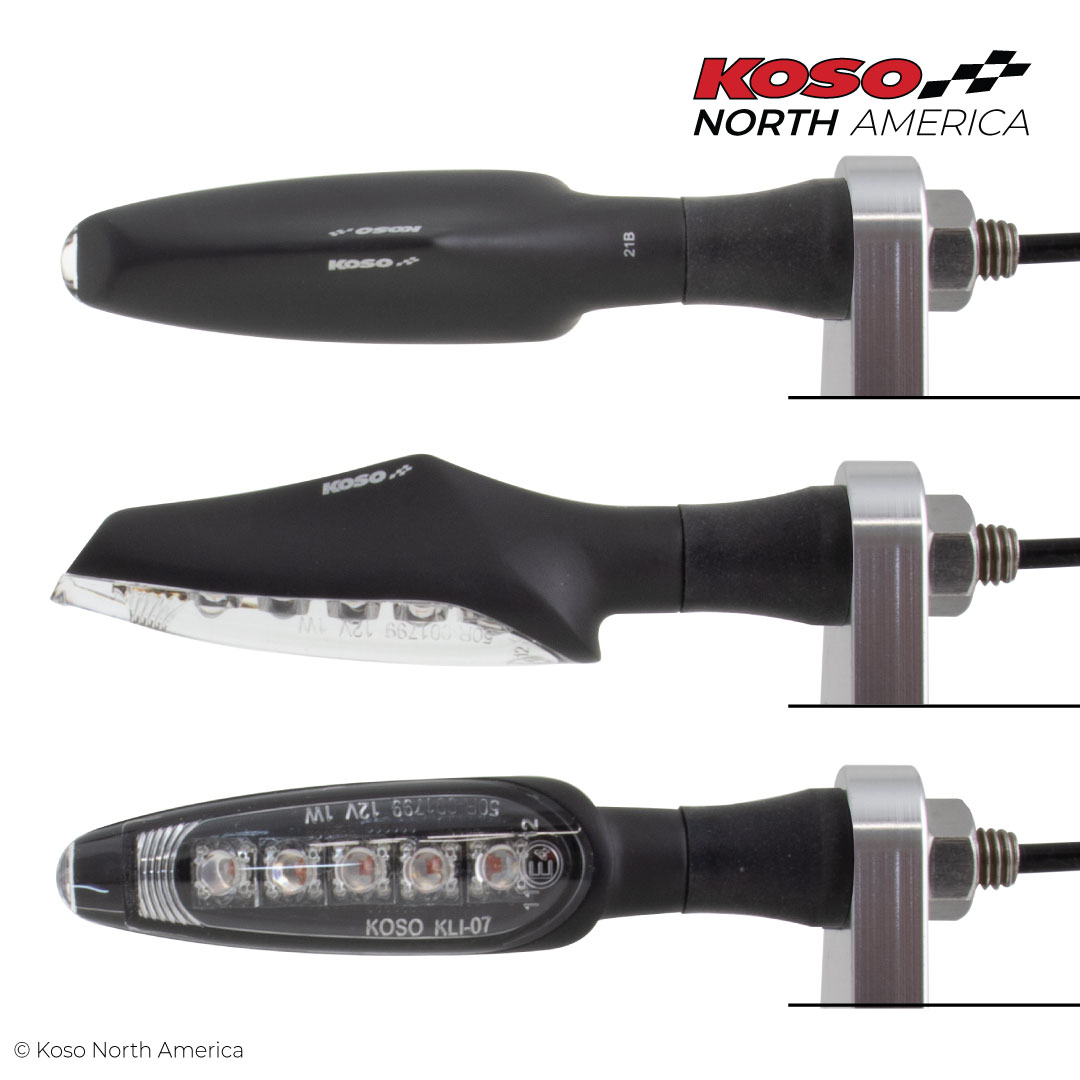 Koso Unlimited indicatori LED nero opaco coppia
