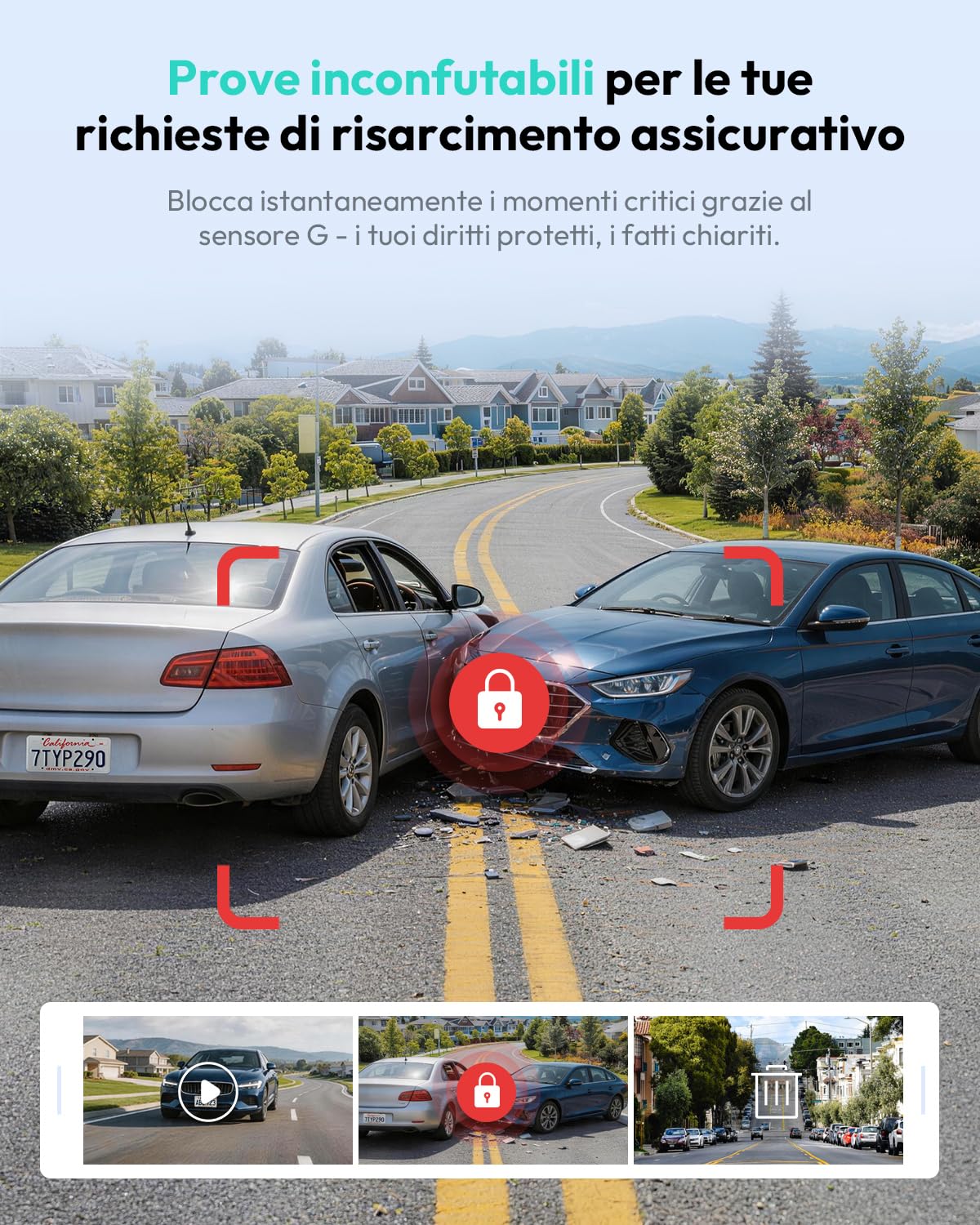 Botslab G300H Plus dash cam 4K fronte e retro 64 GB