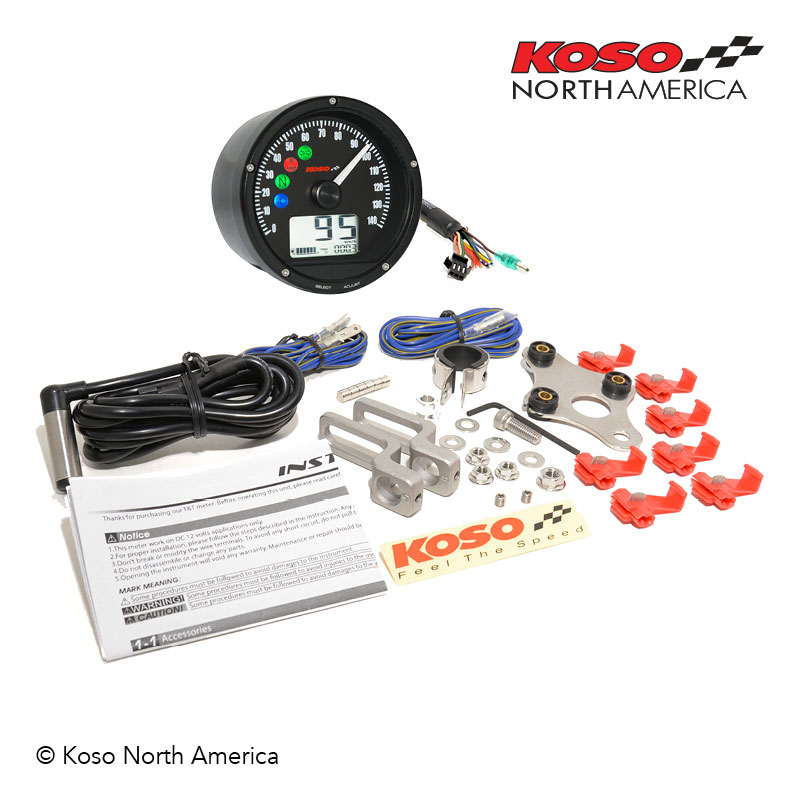 Koso TNT-01S contachilometri cromo bianco