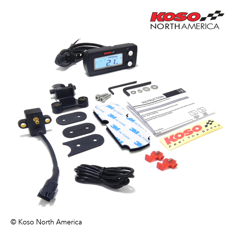 Koso X-1 Manometro Turbo 15-30 PSI con Picco