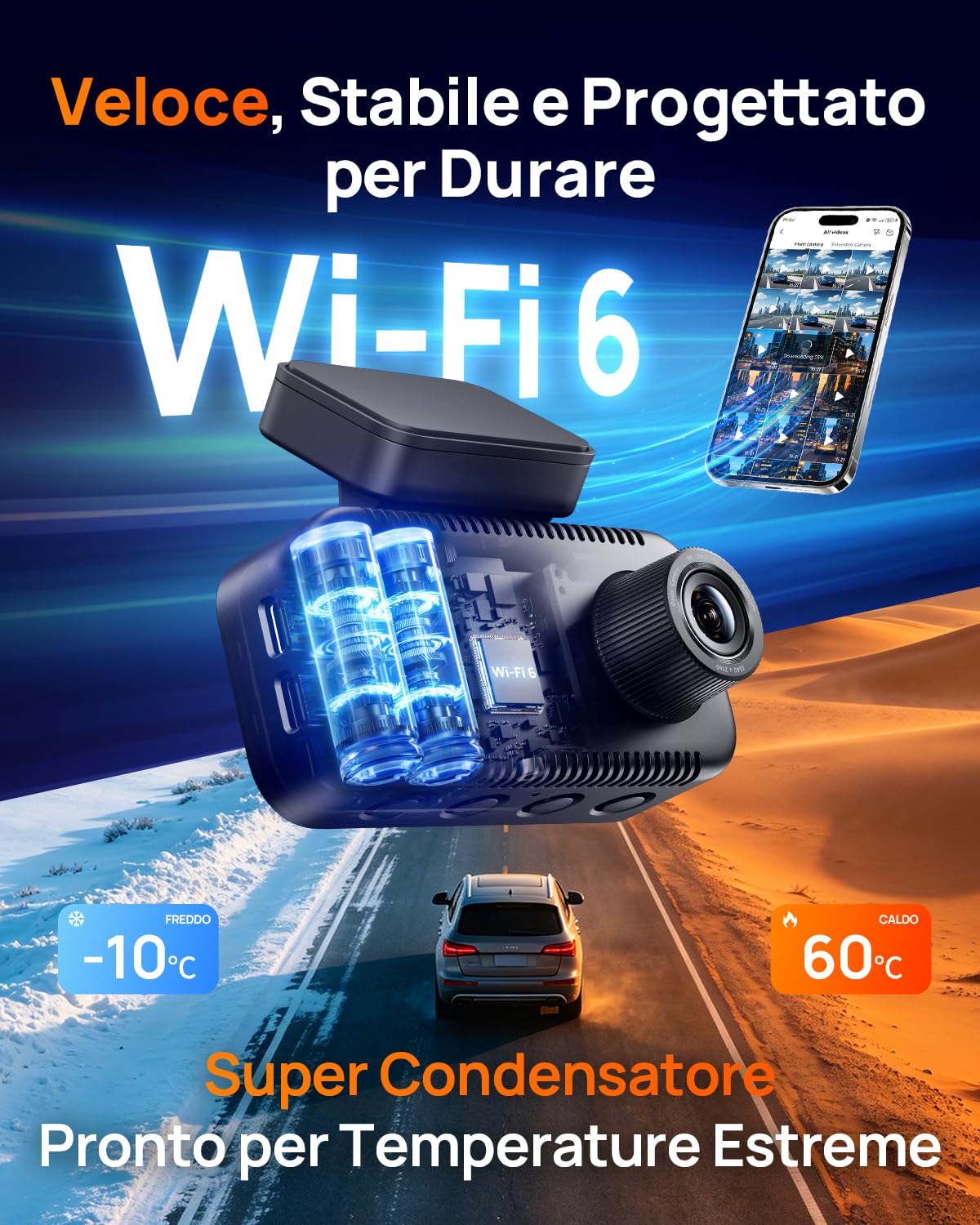 70mai A810 Lite Dash Cam Auto 4K+1080P 64GB GPS
